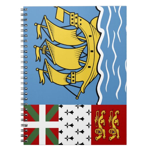 Flagge von Saint Pierre und Miquelon Notizblock (Vorderseite)