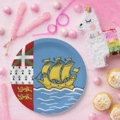 Flagge von Saint Pierre und Miquelon Pappteller (Party)