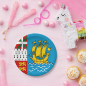 Flagge von Saint Pierre und Miquelon Pappteller (Party)