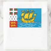 Flagge von Saint Pierre und Miquelon Rechteckiger Aufkleber (Tasche)