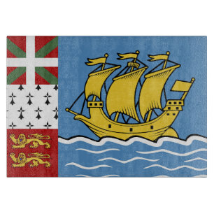 Flagge von Saint Pierre und Miquelon Schneidebrett