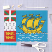 Flagge von Saint Pierre und Miquelon Seidenpapier (Handwerk)