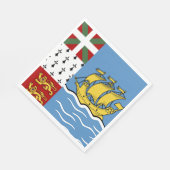 Flagge von Saint Pierre und Miquelon Serviette (Ecke)