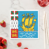 Flagge von Saint Pierre und Miquelon Serviette (Beispiel)