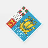 Flagge von Saint Pierre und Miquelon Serviette (Ecke)