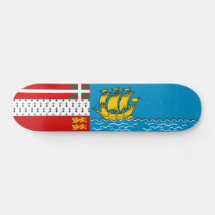 Flagge von Saint-Pierre und Miquelon Skateboard