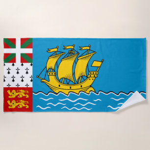 Flagge von Saint-Pierre und Miquelon Strandtuch