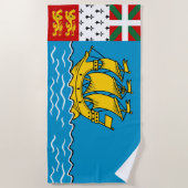 Flagge von Saint Pierre und Miquelon Strandtuch (Vorderseite)