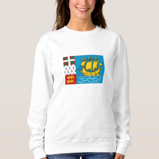 Flagge von Saint Pierre und Miquelon Sweatshirt (Vorderseite)