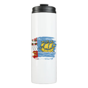 Flagge von Saint Pierre und Miquelon Thermosbecher