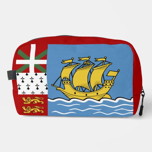 Flagge von Saint Pierre und Miquelon Waschbeutel (Vorderseite)