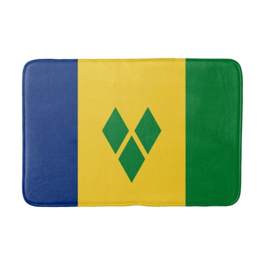 Flagge von Saint Vincent Badematte (Vorderseite)