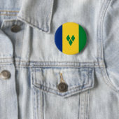 Flagge von Saint Vincent Button (Beispiel)