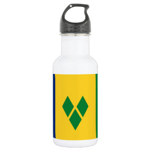 Flagge von Saint Vincent Edelstahlflasche