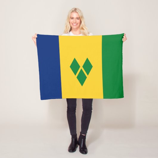 Flagge von Saint Vincent Fleecedecke (Beispiel)