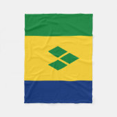 Flagge von Saint Vincent Fleecedecke (Vorderseite)