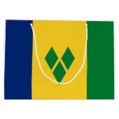 Flagge von Saint Vincent Große Geschenktüte (Rückseite)