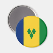 Flagge von Saint Vincent Magnet (Vorderseite/Rückseite)