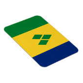 Flagge von Saint Vincent Magnet (Rechte Seite)
