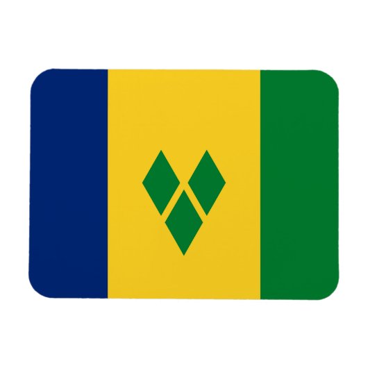 Flagge von Saint Vincent Magnet (Horizontal)