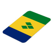 Flagge von Saint Vincent Magnet (Linke Seite)