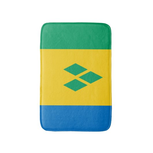 Flagge von Saint-Vincentian Badematte (Vorderseite Vertikal)