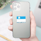 Flagge von Salt Lake City, Utah Aufkleber (Telefon)