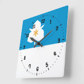 Flagge von Salt Lake City, Utah Quadratische Wanduhr (Winkel)