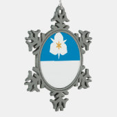 Flagge von Salt Lake City, Utah Schneeflocken Zinn-Ornament (Links)