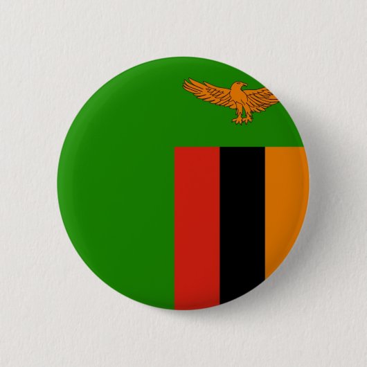 Flagge von Sambia auf Button-/Knopf-Abzeichen Button (Vorderseite)