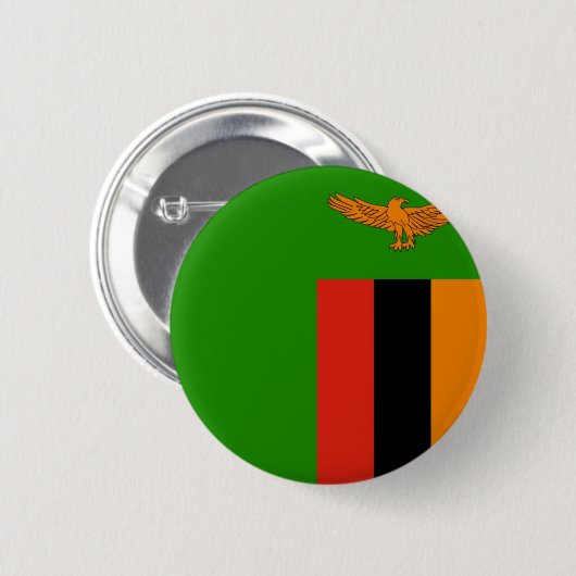 Flagge von Sambia auf Button-/Knopf-Abzeichen Button (Vorne & Hinten)
