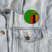 Flagge von Sambia auf Button-/Knopf-Abzeichen Button (Beispiel)