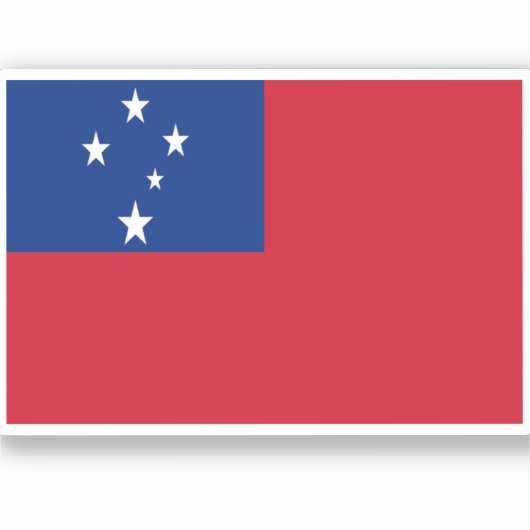 Flagge von Samoa Aufkleber (Vorderseite)