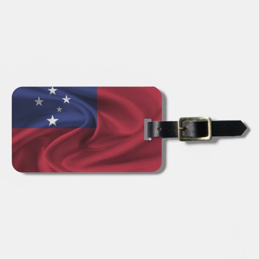 Flagge von Samoa Gepäckanhänger (Vorderseite horizontal)