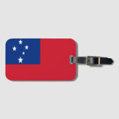 Flagge von Samoa Gepäckanhänger (Vorderseite (Horizontal))