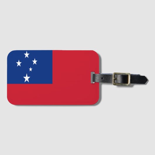 Flagge von Samoa Gepäckanhänger (Vorderseite (Horizontal))