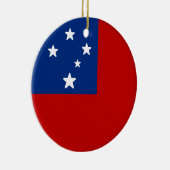 Flagge von Samoa Keramik Ornament (Rechts)