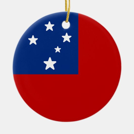 Flagge von Samoa Keramik Ornament (Vorne)