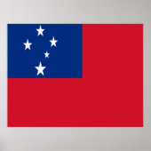 Flagge von Samoa Poster (Vorne)