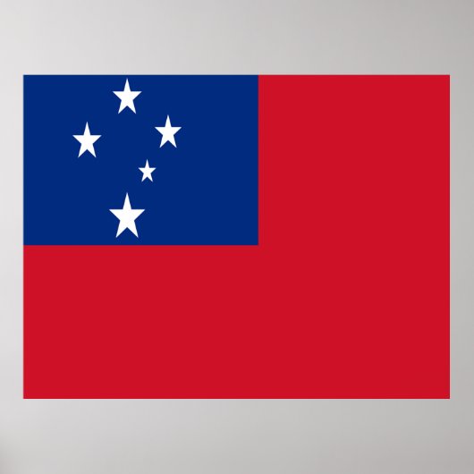 Flagge von Samoa Poster (Vorne)