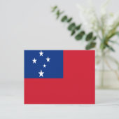 Flagge von Samoa Postkarte (Stehend Vorderseite)