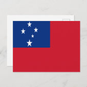 Flagge von Samoa Postkarte (Vorne/Hinten)