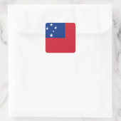 Flagge von Samoa Quadratischer Aufkleber (Tasche)
