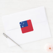Flagge von Samoa Quadratischer Aufkleber (Umschlag)