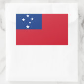 Flagge von Samoa Rechteckiger Aufkleber (Tasche)