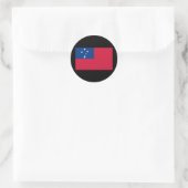 Flagge von Samoa Runder Aufkleber (Tasche)