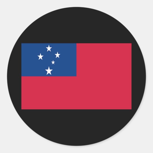 Flagge von Samoa Runder Aufkleber (Vorderseite)