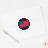 Flagge von Samoa Runder Aufkleber (Umschlag)