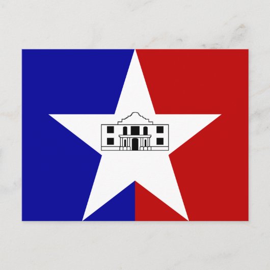 Flagge von San Antonio, Postkarte von Texas (Vorderseite)