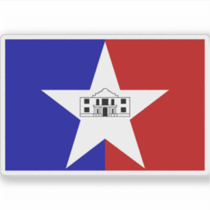 Flagge von San Antonio, Texas Aufkleber